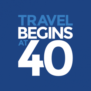Travel Begins at 40 logo